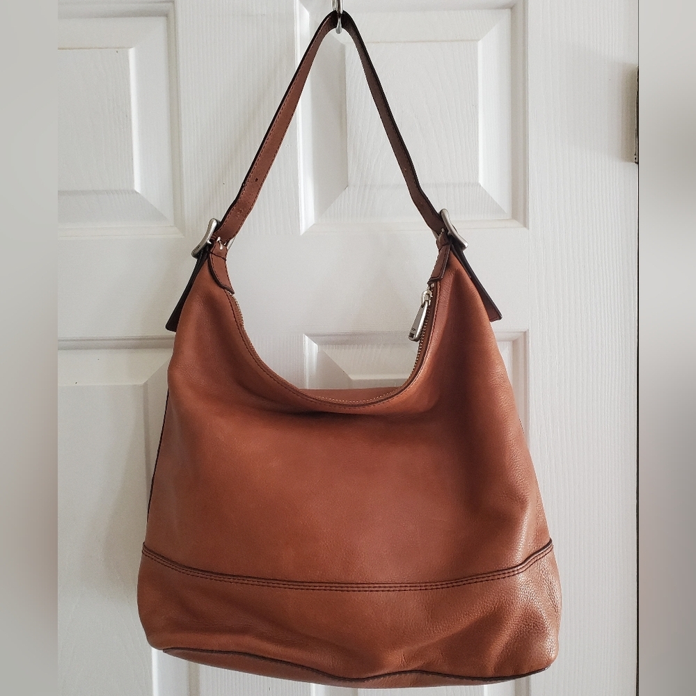 FOSSIL Chestnut Brown MADDOX MARLOW Hobo Handbag Purse - Picture 6 of 14
